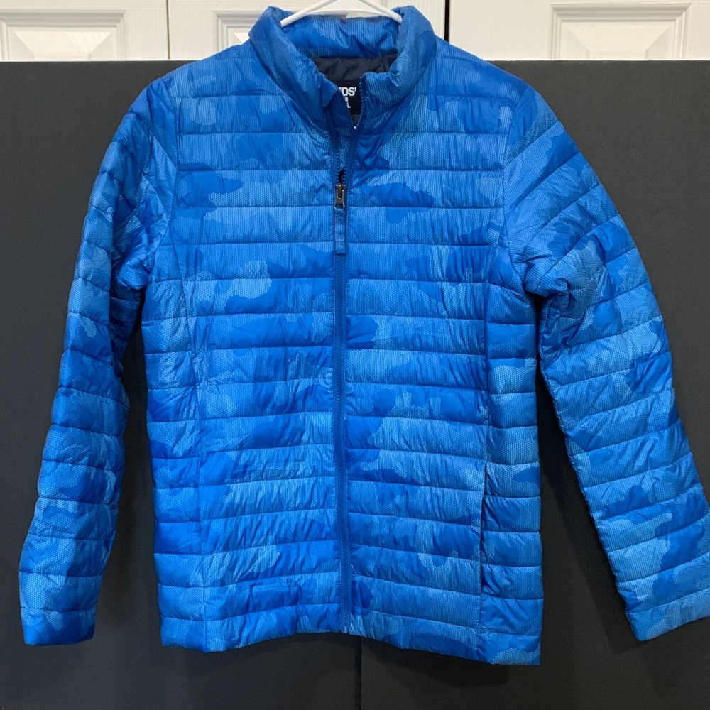 Lands' End Navy Quilted Jacket